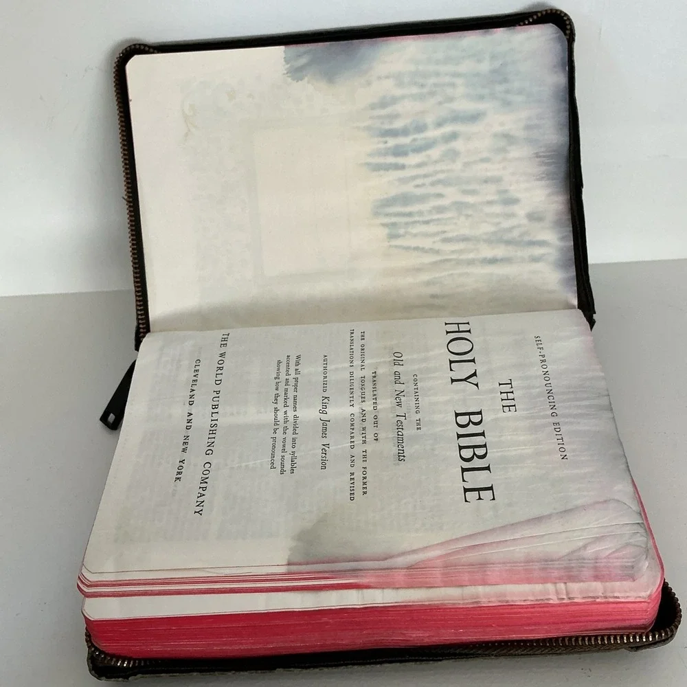 VTG Holy Bible KJV Concordance Red Letter Edition Zipper World Publishing Co.